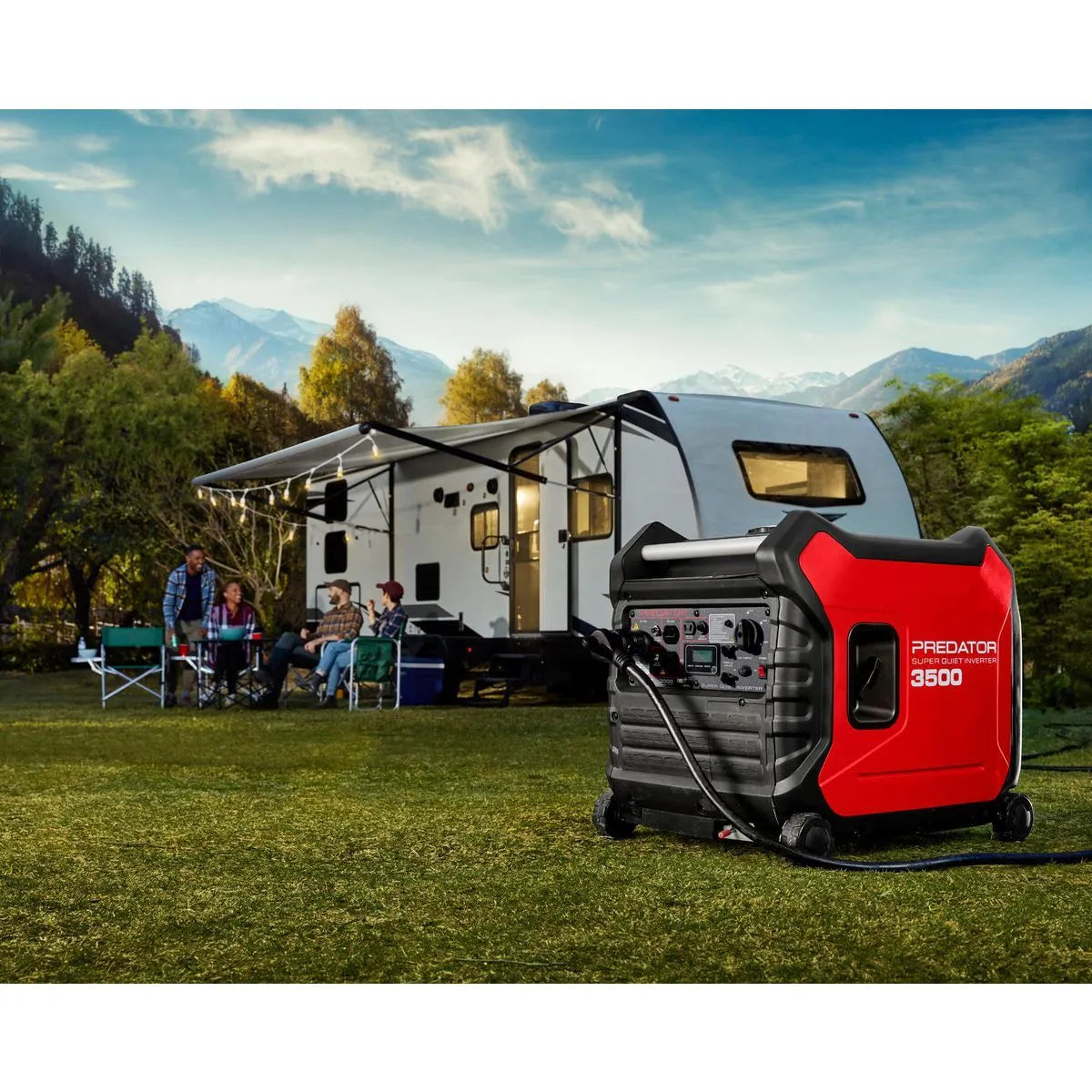 PREDATOR 3500W Super Quiet Inverter Generator 3000W Running Electric Start CO SECURE RV Ready