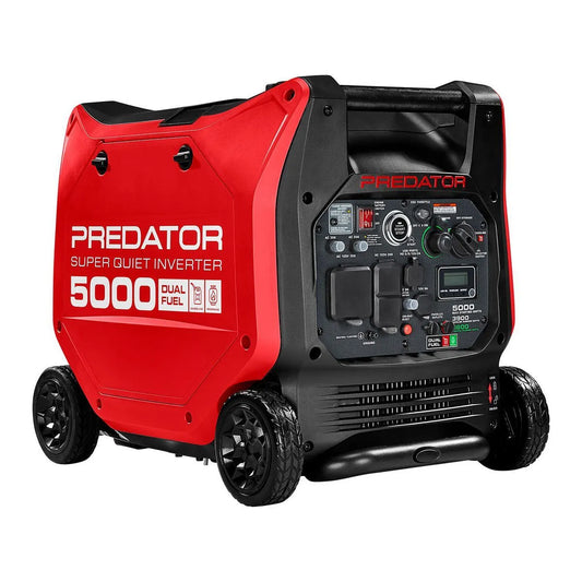 PREDATOR 5000W Dual Fuel Super Quiet Inverter Generator Remote Start