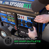 DuroMax EFI Tri Fuel Generator 15000 Starting Watts 12000 Running Watts Remote Start Gas Propane Natural Gas Portable Generator