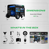 DuroMax EFI Tri Fuel Generator 15000 Starting Watts 12000 Running Watts Remote Start Gas Propane Natural Gas Portable Generator