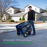 DuroMax EFI Tri Fuel Generator 15000 Starting Watts 12000 Running Watts Remote Start Gas Propane Natural Gas Portable Generator