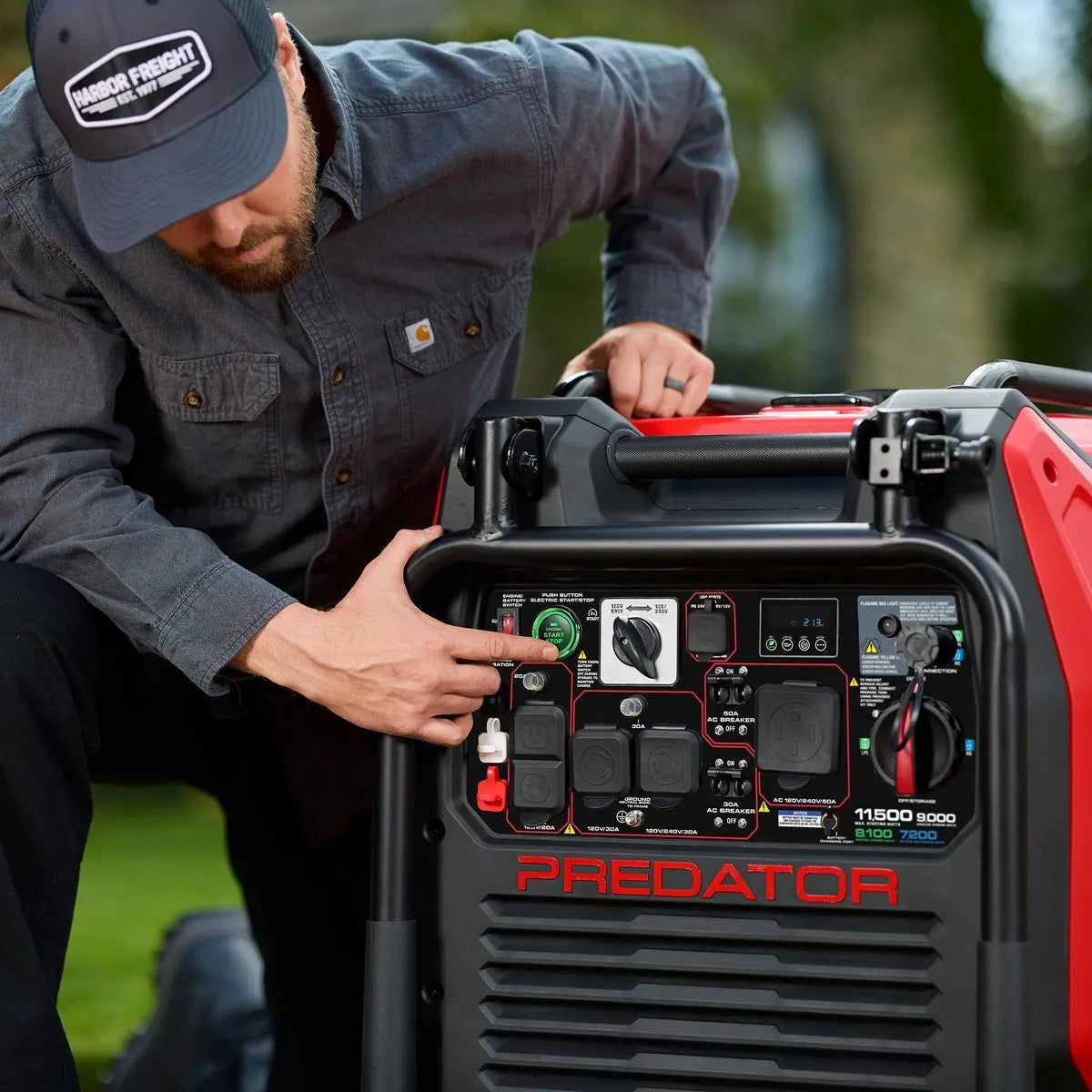 PREDATOR 11500W Tri Fuel Super Quiet Inverter Generator Remote Start