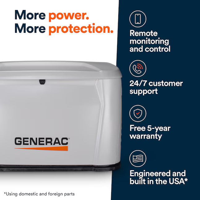 Generac 24000 Watt Dual Fuel Home Standby Generator 200 Amp Automatic Transfer Switch Natural Gas Propane