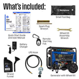 Westinghouse WGen11500TFc Tri Fuel Generator 14500 Starting Watts 11500 Running Watts Remote Electric Start Gas Propane Natural Gas