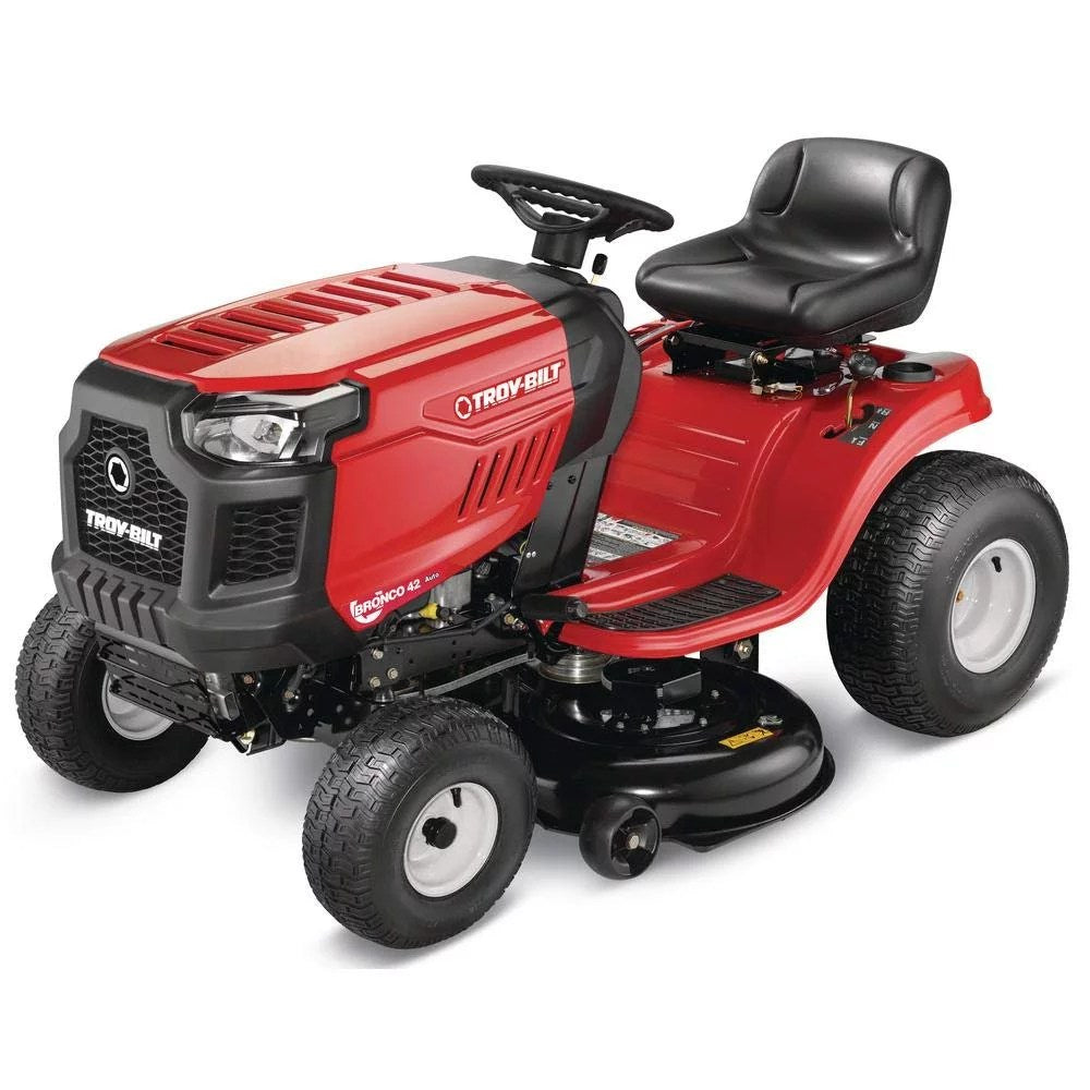 Troy Bilt Bronco 42 in 19 HP Briggs &amp; Stratton Automatic Drive Gas Riding Lawn Tractor with Mow in Reverse
