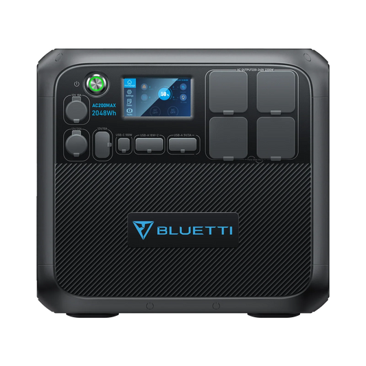 BLUETTI AC200MAX Portable Power Station 2200W 2048Wh Solar Generator with 350W Solar Panel LiFePO4 Expandable to 8192Wh