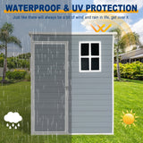 5 × 3 ft Resin Outdoor Storage Shed – Gray