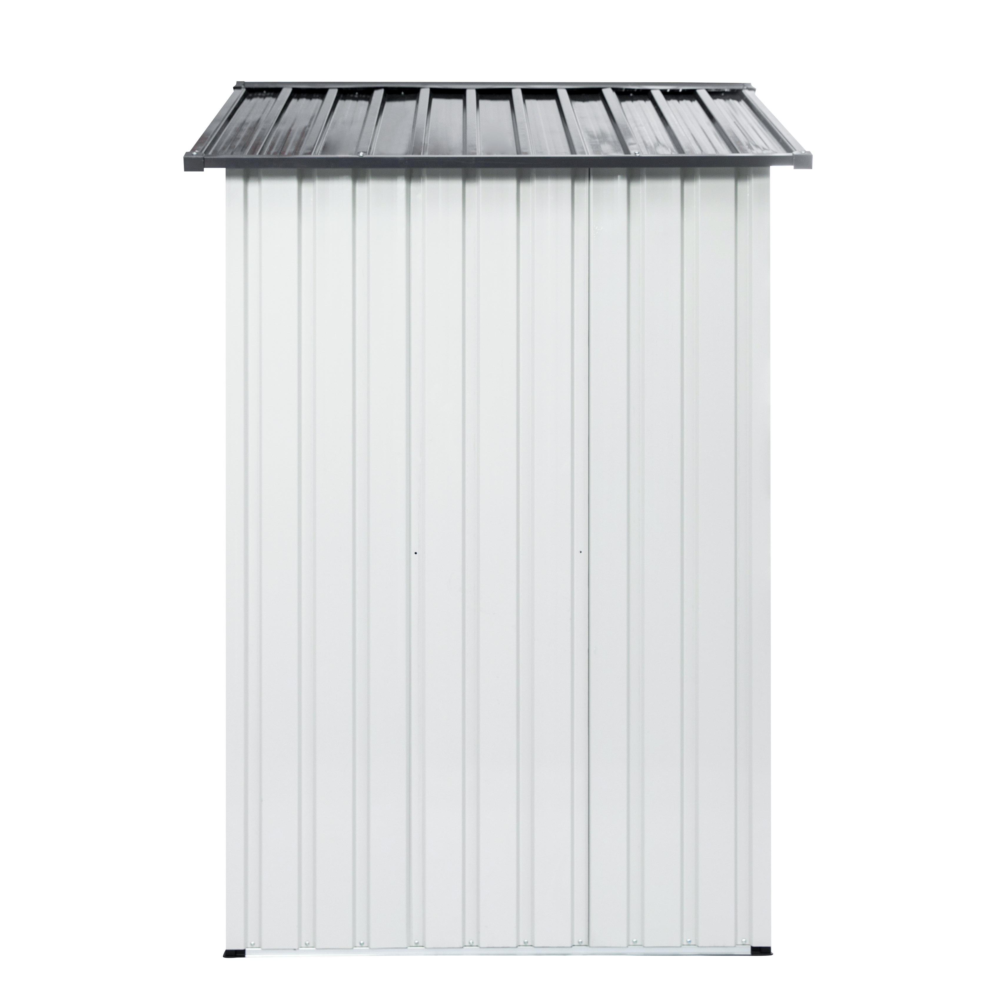 XWT014 Metal Garden Storage Shed – Gray/White