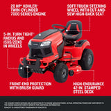 CRAFTSMAN 42-In 20 HP KOHLER V-Twin Hydrostatic Turn Tight Gas Riding Lawn Mower 42″ Deck