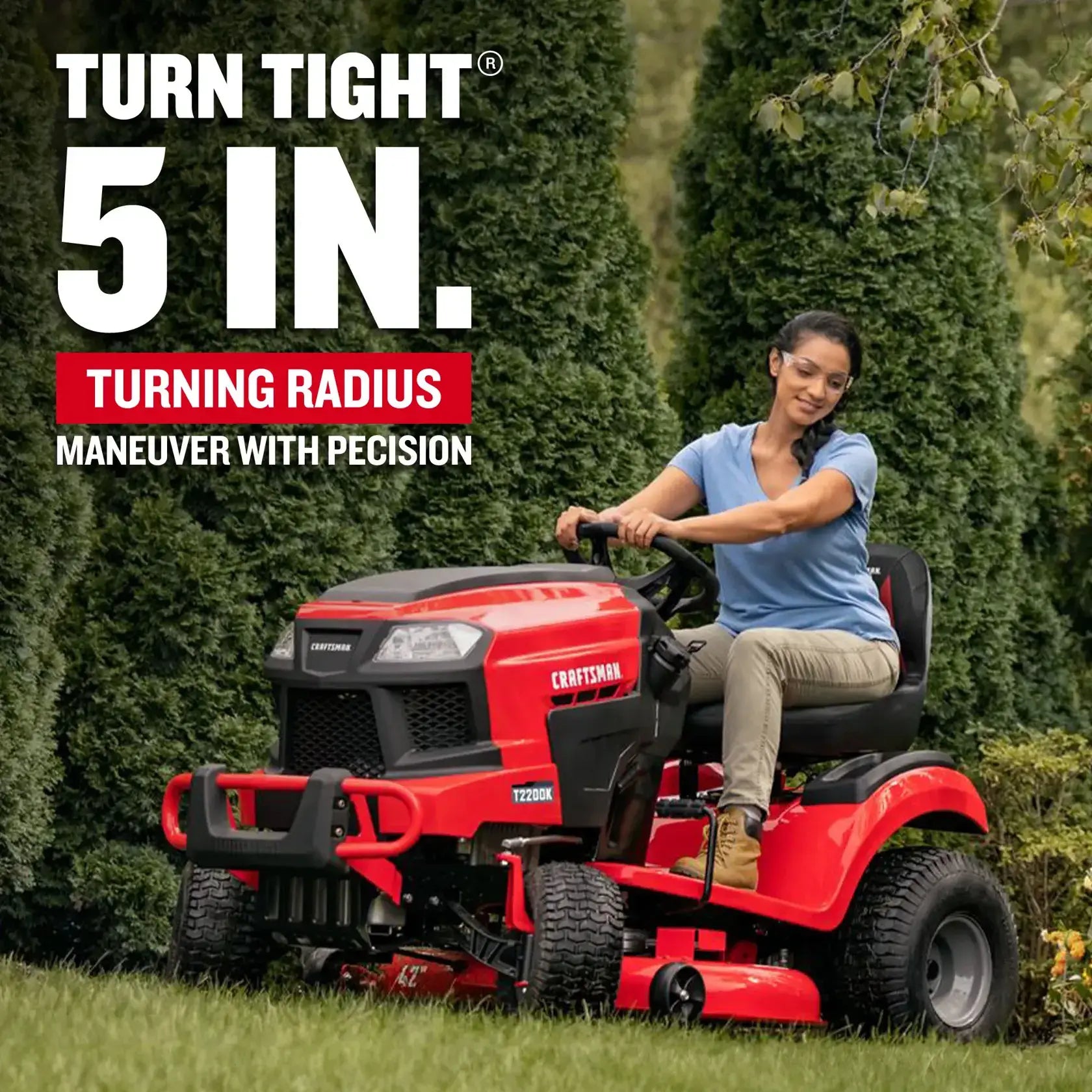 CRAFTSMAN 42-In 20 HP KOHLER V-Twin Hydrostatic Turn Tight Gas Riding Lawn Mower 42″ Deck
