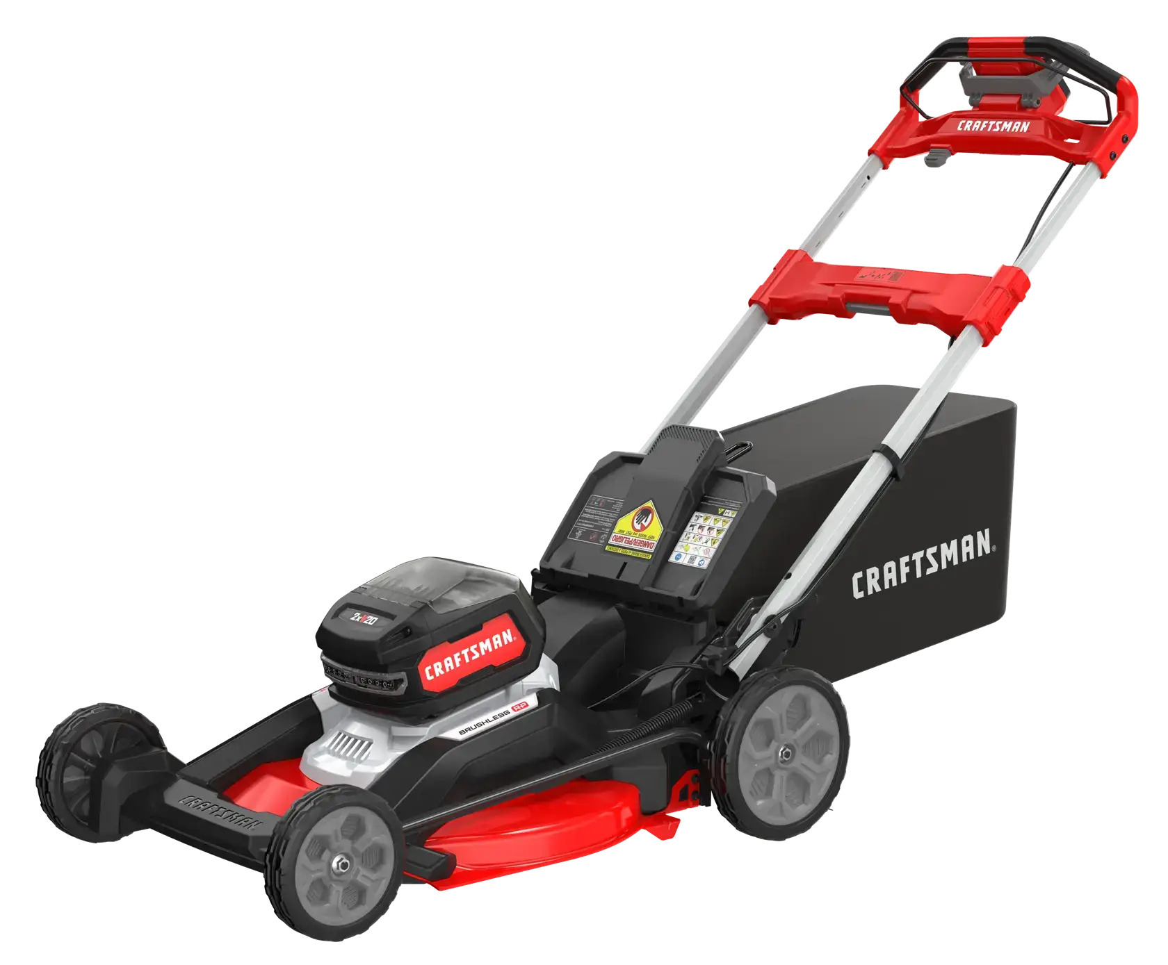 CRAFTSMAN V20 Brushless RP 21″ Cordless Self-Propelled Lawn Mower 2x 9Ah Batteries & Charger