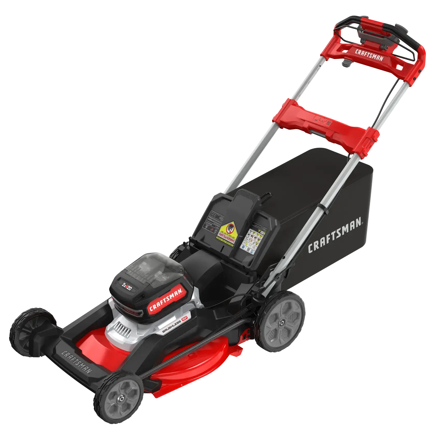 CRAFTSMAN V20 Brushless RP 21″ Cordless Self-Propelled Lawn Mower 2x 9Ah Batteries & Charger