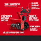 CRAFTSMAN Performance 26 Two Stage Gas Snow Blower 243cc Engine 26 Inch Track Drive Self Propelled