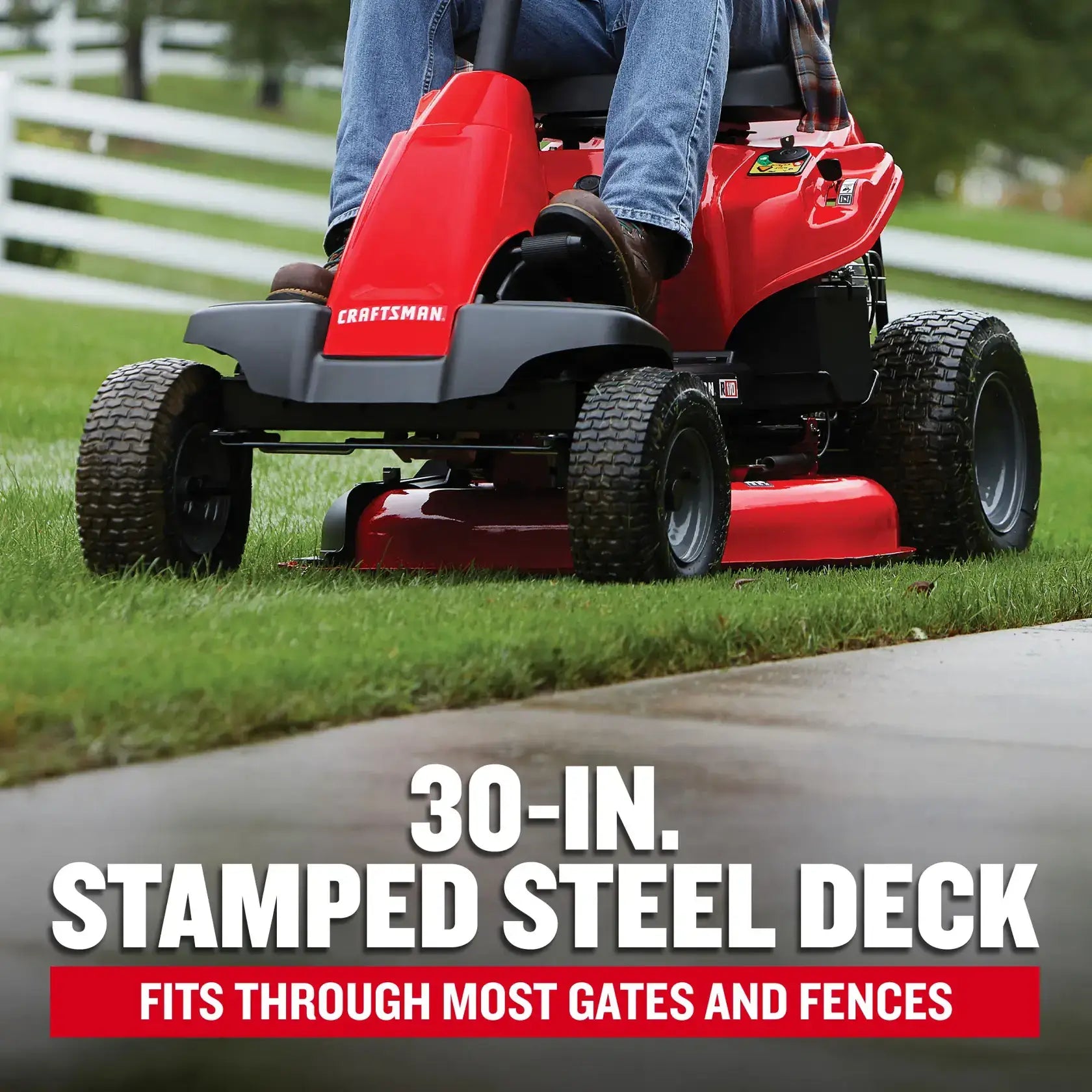 CRAFTSMAN 30″ Mini Gas Riding Lawn Mower 10.5 HP Briggs & Stratton Engine 6-Speed w/ Mulching Kit
