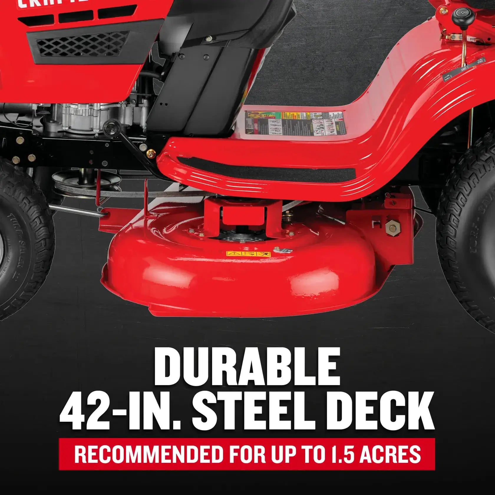 CRAFTSMAN 42″ Gas Riding Lawn Mower 17.5 HP Briggs & Stratton Engine 7-Speed Transmission