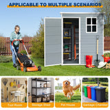 5 × 3 ft Resin Outdoor Storage Shed – Gray
