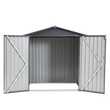 XWT014 Metal Garden Storage Shed – Gray/White