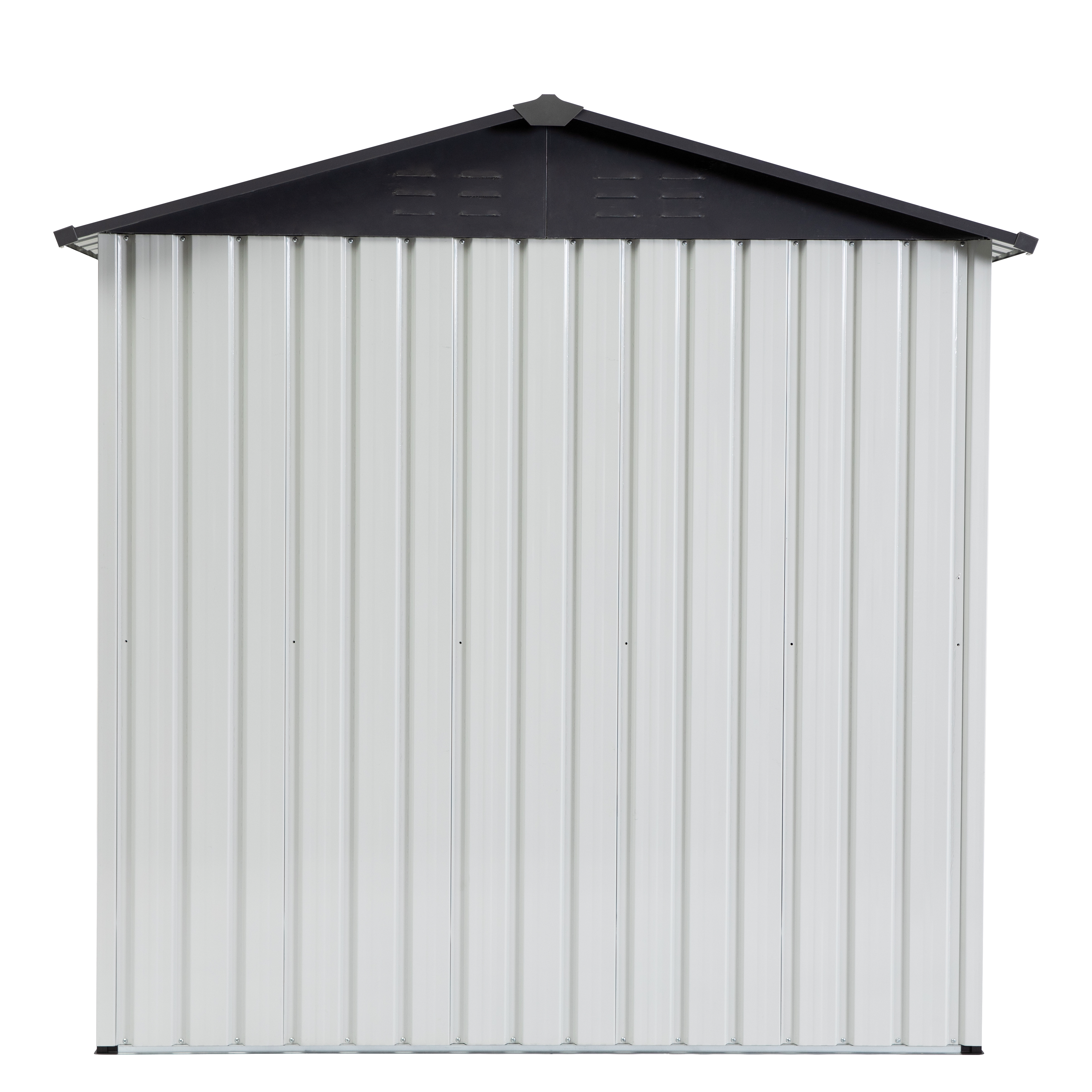 XWT014 Metal Garden Storage Shed – Gray/White