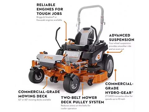 Stihl RZ 560 K Commercial Zero Turn Lawn Mower Briggs Stratton Engine 60 Inch Fabricated Deck