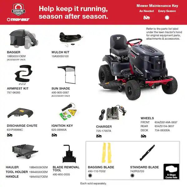 Troy-Bilt Bronco 42E XP Electric Riding Lawn Tractor 56V Lithium Battery 42 Inch Deck