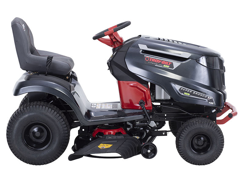 Troy-Bilt Bronco 42E XP Electric Riding Lawn Tractor 56V Lithium Battery 42 Inch Deck