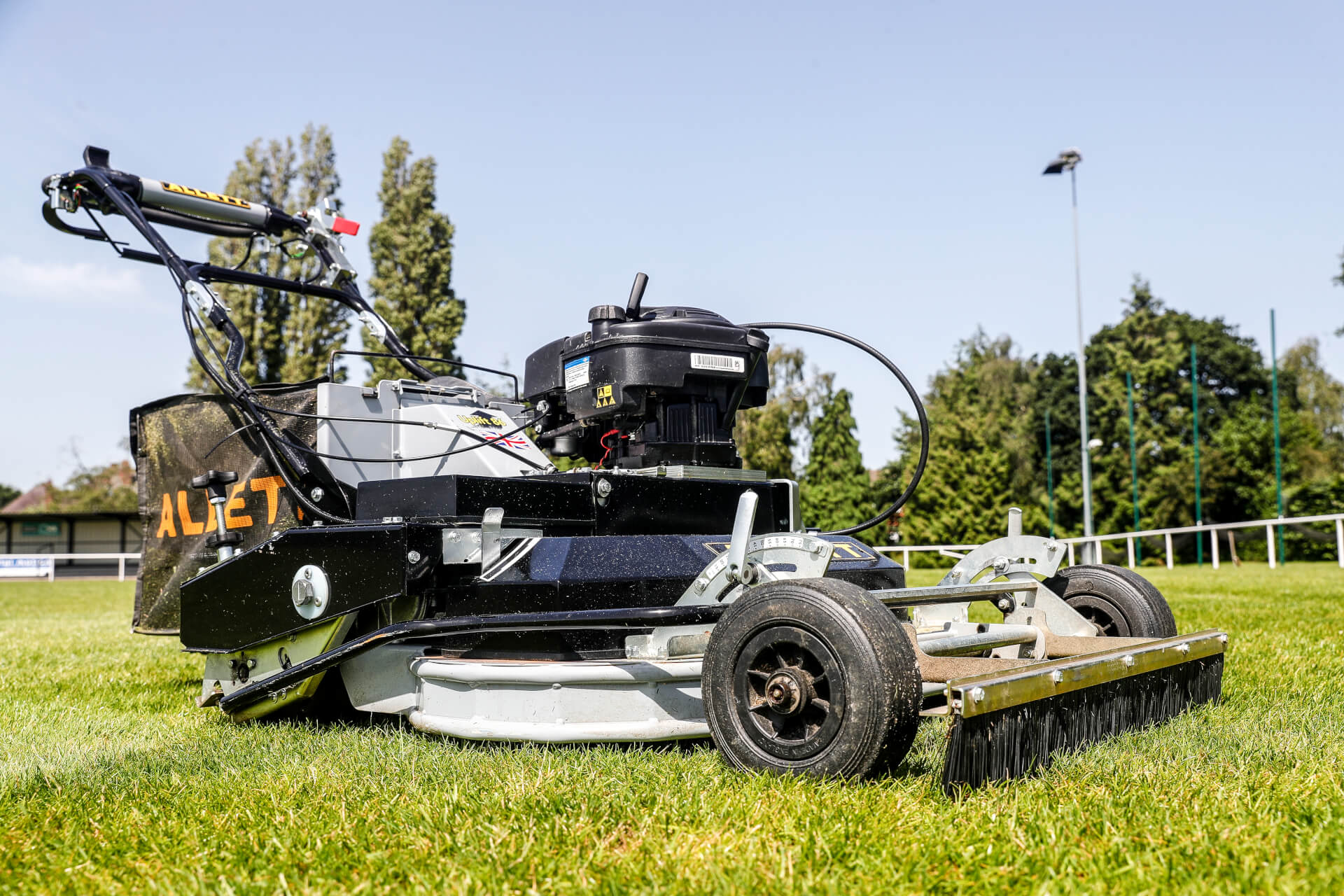 Allett Uplift 86 34-Inch Gas Stadium Rotary Lawn Mower Twin Blade Roller Mower 223cc