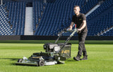 Allett Uplift 86 34-Inch Gas Stadium Rotary Lawn Mower Twin Blade Roller Mower 223cc