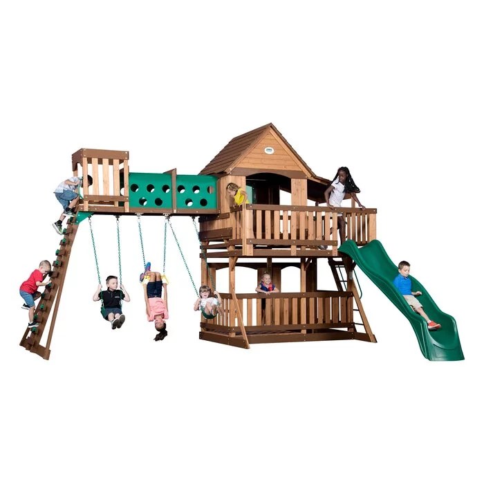Woodridge Elite All Cedar Wooden Swing Set