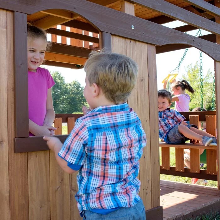 Woodridge Elite All Cedar Wooden Swing Set