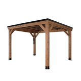 Backyard Discovery 12′ x 9.5′ Arcadia Slope Roof Cedar Gazebo with PowerPort