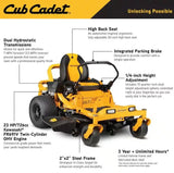Cub Cadet Ultima ZT1 50-Inch Zero-Turn Gas Riding Lawn Mower – Power, Precision & Comfort