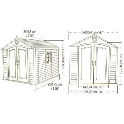 Lifetime 8 ft. x 10 ft. Outdoor Storage Shed – 60056