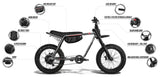 SUPER73 Z Adventure Series Core Electric Bike 600W Motor 480Wh Battery Fat Tire E-Bike