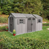 Lifetime 15′ x 8′ Rough Cut Dual-Entry Outdoor Storage Shed
