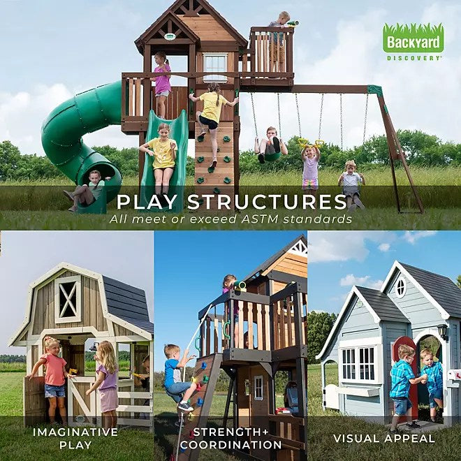Backyard Discovery Skyfort II Cedar Swing Set/PlaySet