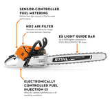 STIHL MS 500i Chainsaw 6.8 HP Electronic Fuel Injection Professional Forestry Saw