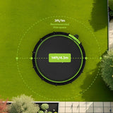 JumpFlex HERO 14 Backyard Outdoor Trampoline for Kids with Net & Ladder