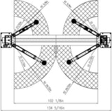 APlusLift HW-10KOH-A 10000LB Two Post Overhead Clear Floor Car Lift/Industry Leading 3 Year Warranty