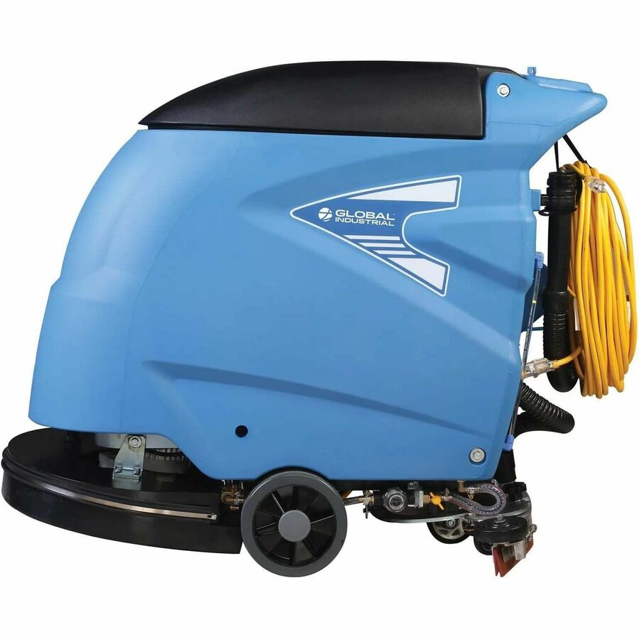 Global Industrial 18 in Electric Walk-Behind Auto Floor Scrubber, 120V, 12 Gal