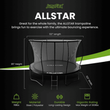ALLSTAR 10 Trampoline Outdoor Backyard Play Equipment with Net & Ladder