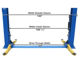 Atlas 8000 Lb Capacity Baseplate 2-Post Lift