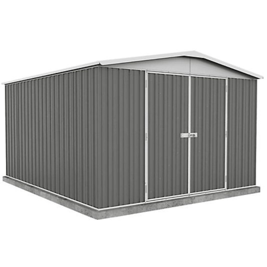 VEIKOUS 10 ft. W x 12 ft. D Outdoor Metal Storage Shed in Gray (120 sq. ft.)