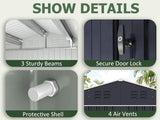 Patiowell 10 ft. W x 12 ft. D Size Upgrade Metal Storage Shed (119 sq. ft.)