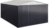 Patiowell 10 ft. W x 12 ft. D Size Upgrade Metal Storage Shed (119 sq. ft.)