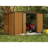 Arrow 10 ft. x 8 ft. Woodridge Shed – Durable Metal Storage with Woodgrain Finish