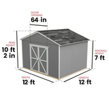 Astoria 12 ft. x 12 ft. Outdoor Wood Storage Shed
