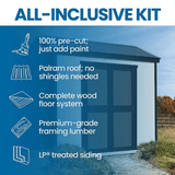 Gardena 8′ x 6′ Outdoor Wood Utility Shed