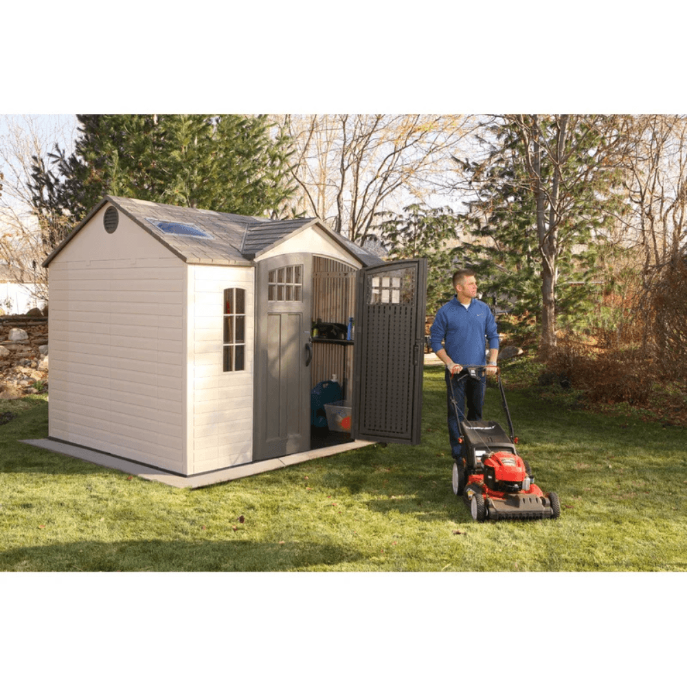 Lifetime 10 Ft. x 8 Ft. High-Density Polyethylene (Plastic) Outdoor Storage Shed with Steel-Reinforced Construction