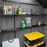 Lifetime 15′ x 8′ Dual Entry Outdoor Storage Shed, Gray