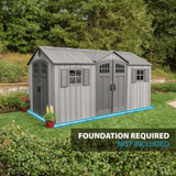 Lifetime 15′ x 8′ Rough Cut Backyard Storage Shed With Floor (60318)